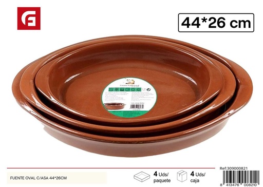 [A002866] Fuente ovalada con asa de 44x26 cm - Accesorios de cocina