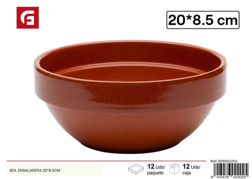 [A002867] Bol ensaladera de cerámica 20x8.5cm para ensaladas y comidas