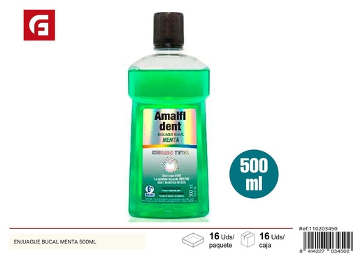 [110203450] Enjuague bucal menta 500ML - Productos de cuidado personal