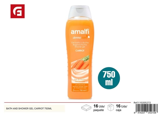 [110205272] Gel de baño y ducha con zanahoria 750ml - Productos de cuidado personal