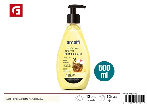 [110205791] Jabón crema piña colada 500ml - Productos de cuidado personal