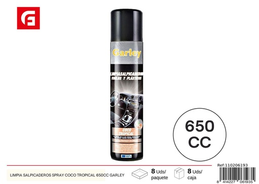 [110206193] Limpia salpicaderos spray coco tropical 650 cc Garley - Accesorios de coche