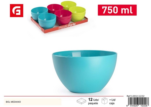 [120111222] Bol mediano de plástico de 750 ml - Utensilios de cocina