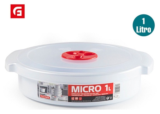 [A002734] Fiambreda micro 1L redonda baja - Utensilios de cocina y fiambreras