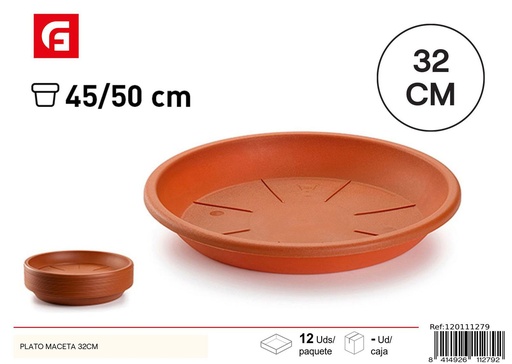 [120111279] Plato maceta 32 cm - Utensilios de jardinería