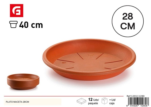 [120111280] Plato para maceta 28 cm - Decoración de jardinería