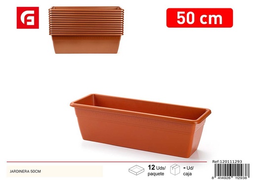[120111293]  Jardinera de plástico de 50 cm - Macetas para jardín