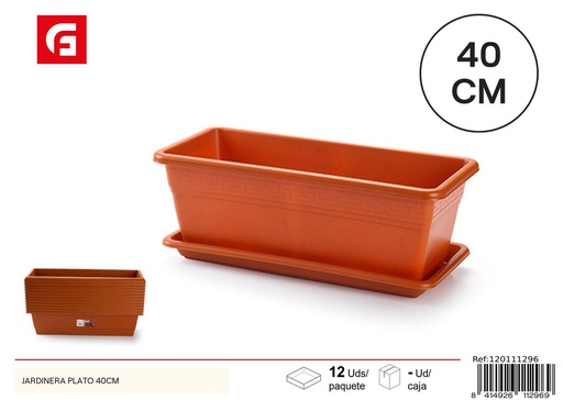 [120111296] Jardinera de 40cm con plato - Accesorios para plantas
