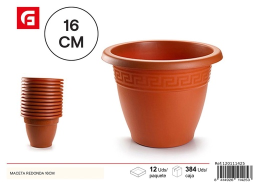 [120111425] Maceta Redonda 16cm - Accesorios de jardinería