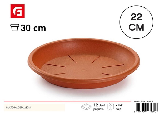 [120111455] Plato maceta 22 cm - Accesorios de jardinería