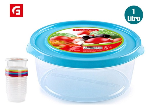 [A002729] Fiambrera redonda básica 1L para almacenamiento de alimentos