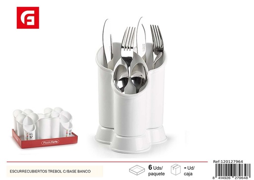[120127964] Escurre cubiertos trébol con base - Utensilios de cocina