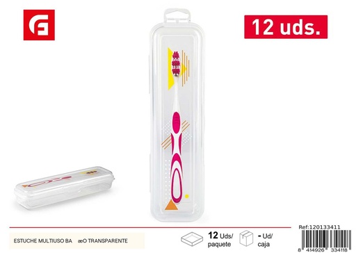 [120133411] Estuche multiusos transparente de plástico - Organización de cocina