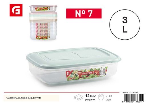 [A002765] Fiambre Classic 3 L surtido - Contenedor de plástico para alimentos