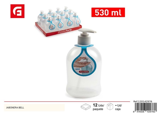 [120142976] Jabonera Bell de plástico para dispensar jabón