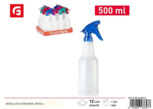 [120143657] Botella atomizadora de plástico 500 ml - Pulverizador multiusos