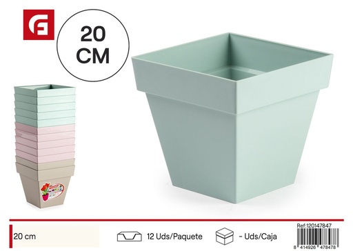 [120147847] Maceta Cuadrada 20 cm Color Surt VRM - Jardinería
