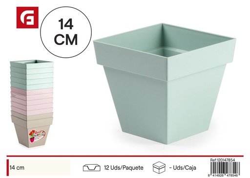 [120147854] Maceta cuadrada color 14CM surtido - Macetas y jardinería