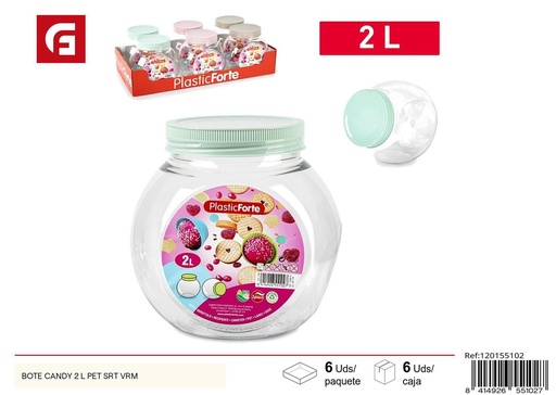 [A002793] Bote candy 2L PET SRT VRM - Almacenamiento y organización
