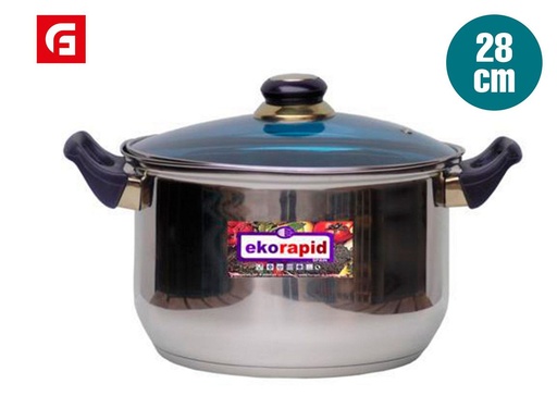 [A002563] Cazuela 28cm de acero inoxidable - Utensilios de cocina