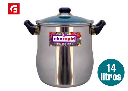 [A002572] Olla de acero inoxidable 14 litros utensilio de cocina