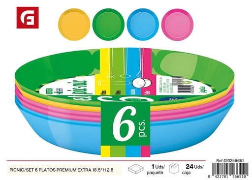 [120256651] Set de 6 platos premium 18.5*H 2.8 - Utensilios de mesa