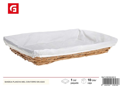 [190361813] Bandeja plana de mimbre sin asas - Decoración del hogar y cestas de mimbre