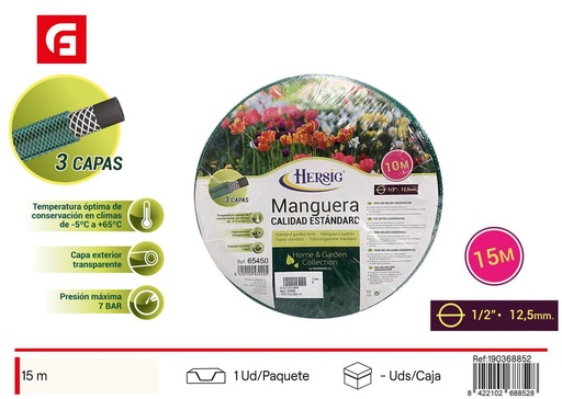 [190368852] Manguera de 15m D1/2 - Accesorios de jardín