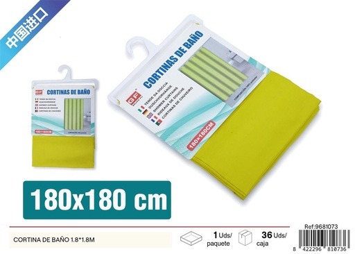 [9681073] Cortina de baño 1.8x1.8 m - Accesorios de baño