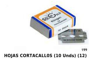 [8422608028095] Hojas cortacallos 10 unidades 12 unidades - Herramientas para pedicura