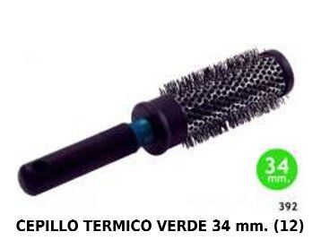 [8422608032221] Cepillo térmico verde 34 mm 6/U - Artículos para cuidado del cabello
