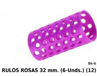 [8422608040899] Rulos rosas 32 mm 12 unidades - Accesorios de belleza