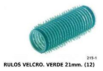 [8422608059457] Rulos velcro verde 21MM 12/U - Accesorios de belleza