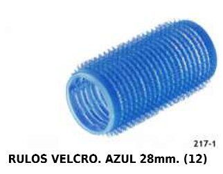 [8422608059471] Rulos velcro azul 28MM 12/U - Accesorios de belleza