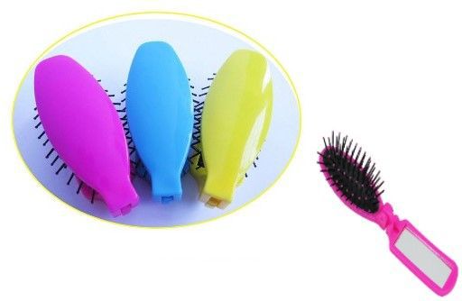 [8422608069074] Cepillo plegable con espejo 20CM 12/U - Accesorios de peinado