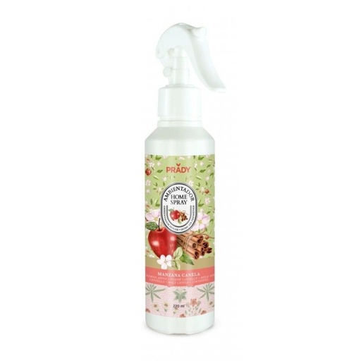 [8423564107022]  Ambientador en spray Prady Manzana y Canela 220 ml - Fragancias para el hogar