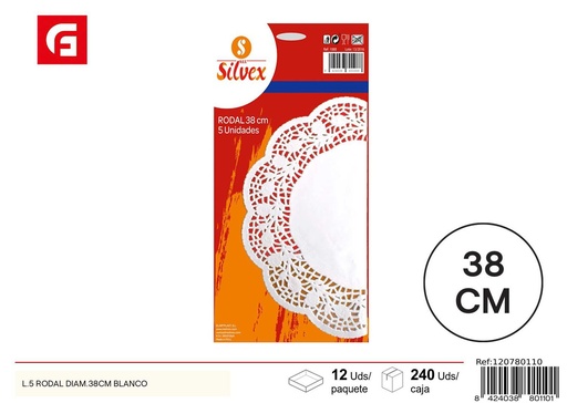 [120780110] Plato desechable redondo diam.21cm (blanco) - Desechables