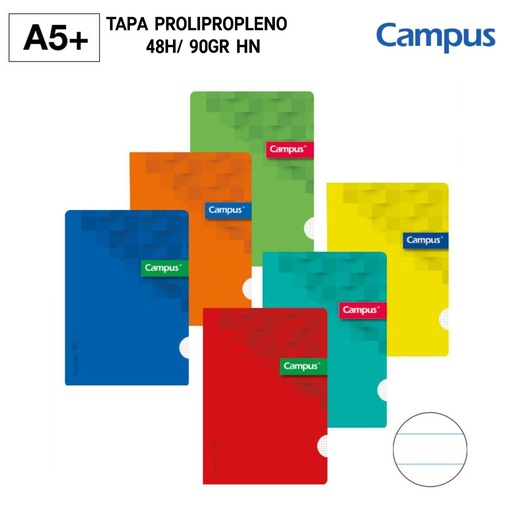 [A001019] Libreta grapada A5+ 48H/90GR HN - Cuadernos y papelería