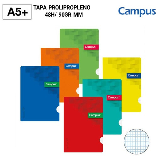 [A001022] Libreta grapada A5+ 48H/90GR MM - Cuadernos y papelería