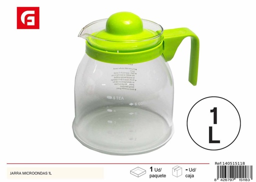 [140515118] Jarra de vidrio para microondas 1L - Utensilios de cocina