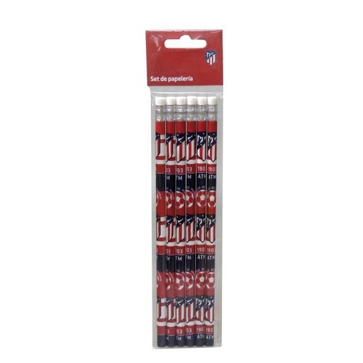 [GS-504-ATL] Set 6 lápices con goma Atlético de Madrid - Artículos de equipo