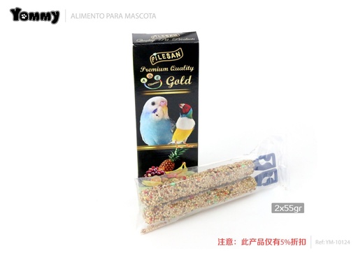 [YM10124] Alimentos barritas periquitos frutas 55g*2 - Alimentos para aves