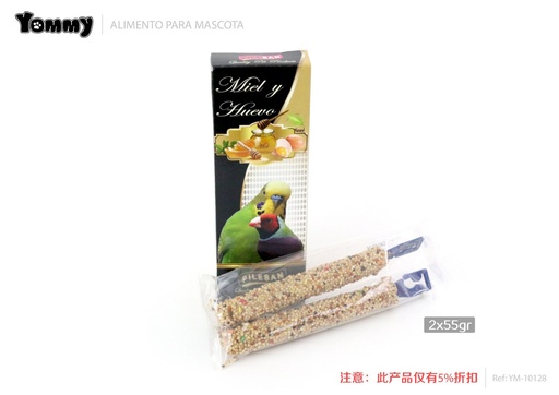 [YM10128] Alimentos barritas periquitos miel 55g*2 - Alimentos para aves