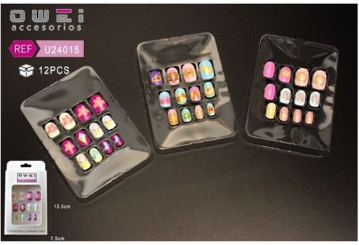[8428947240150] Uñas postizas para niñas 12 unidades - Accesorios de uñas