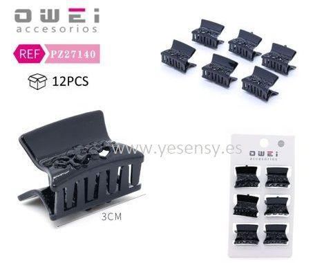 [8428947271406] Pack pinza 3CM 6PC 12/U - Accesorios de peinado