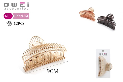 [8428947276142] Pinza de pelo 9cm 12/u PZ27614 para peinados y recogidos