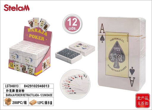 [151404601] Baraja de póker en celofán - Juegos de cartas y entretenimiento