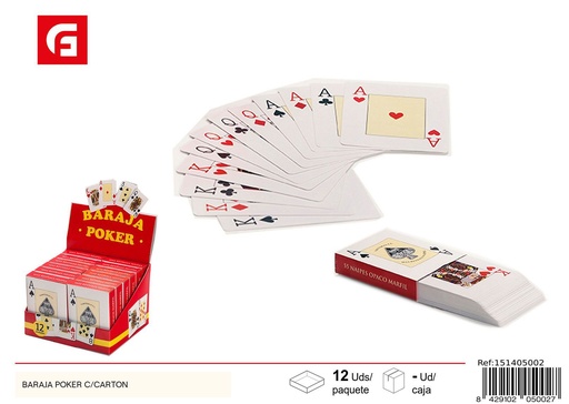 [151405002] Bara poker con cartón - Juguetes de cartas