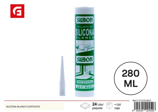 [171222452] Silicona blanca cartucho - Material de construcción