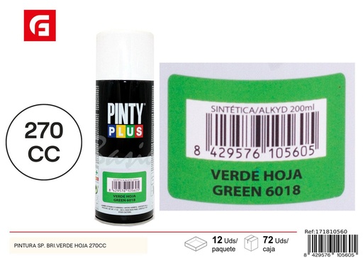 [171810560] Aerosol Pintyplus verde hoja 270cc - Pintura calidad